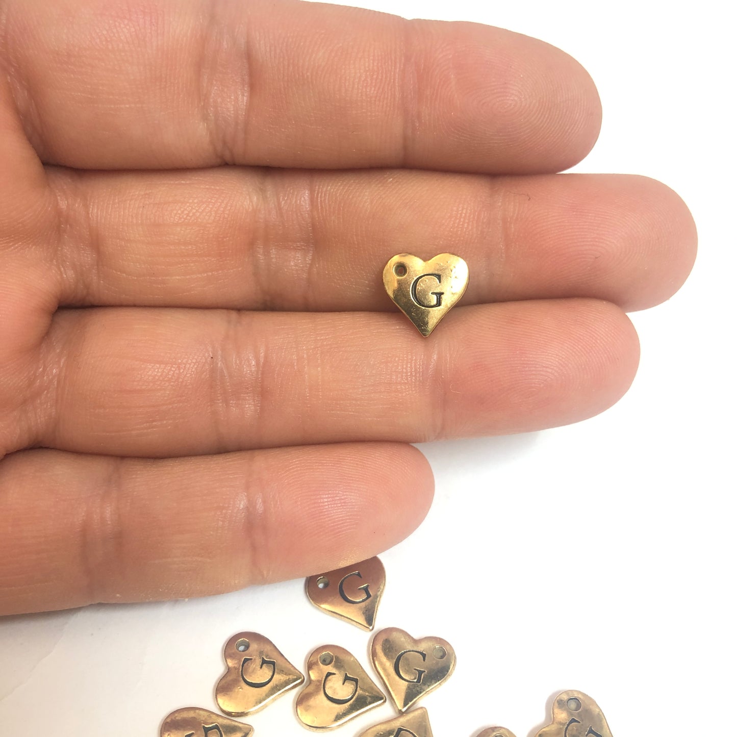 Gold Plated Brass Letter 10mm