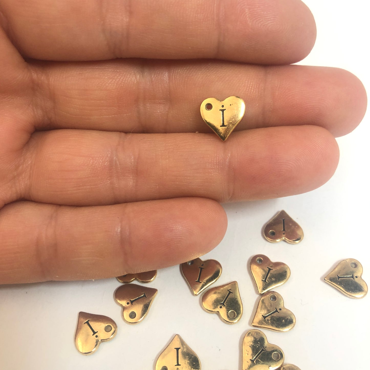 Gold Plated Brass Letter 10mm