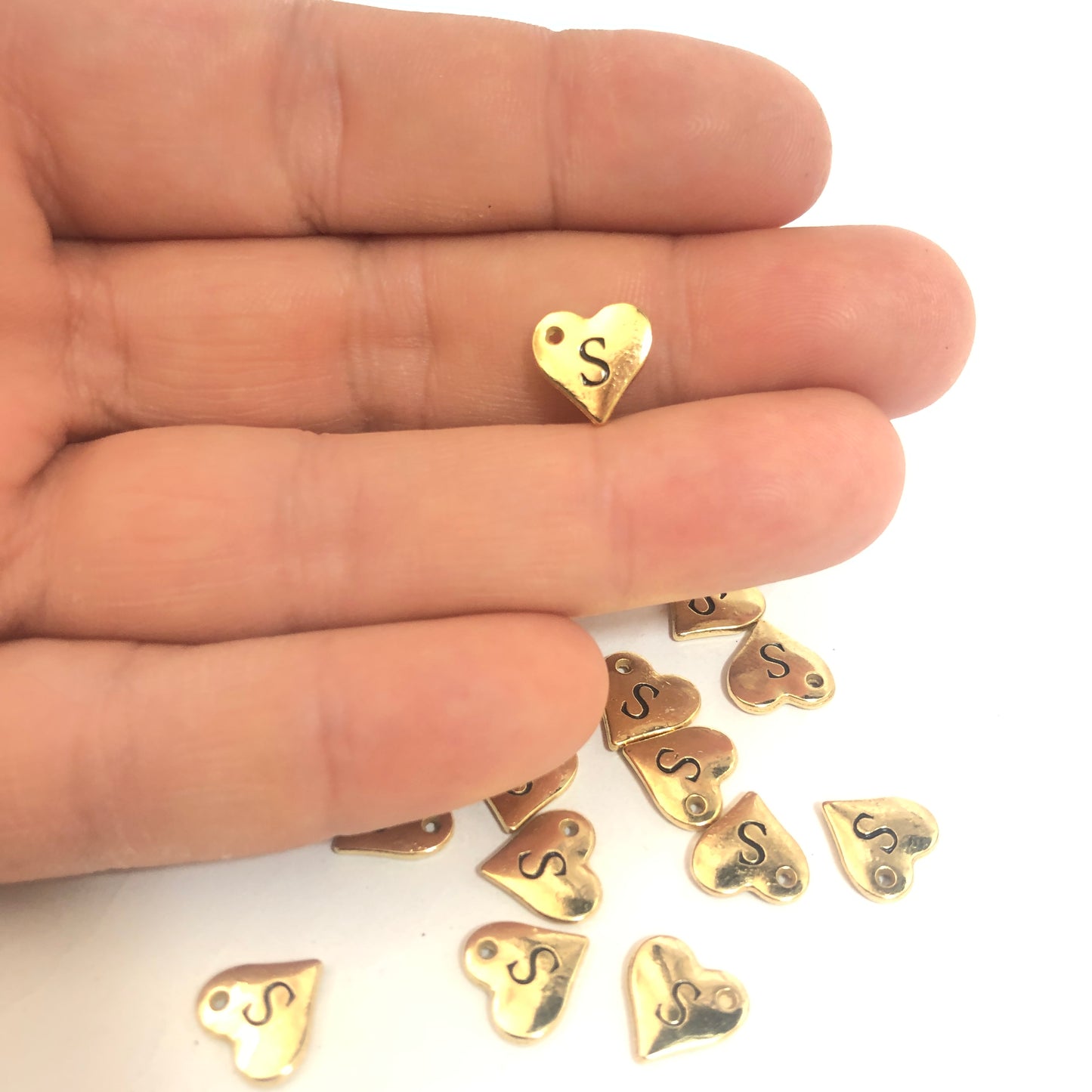 Gold Plated Brass Letter 10mm