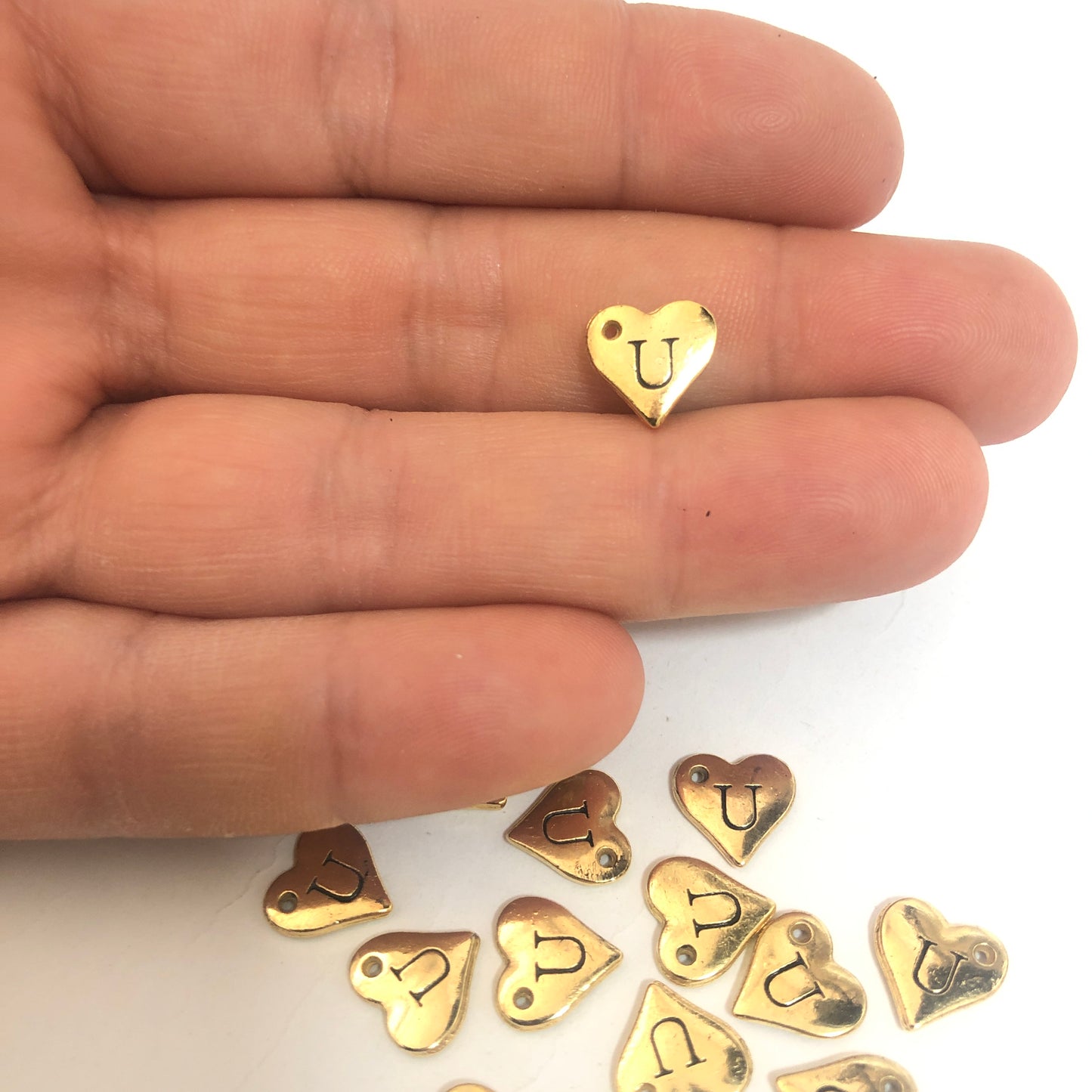 Gold Plated Brass Letter 10mm