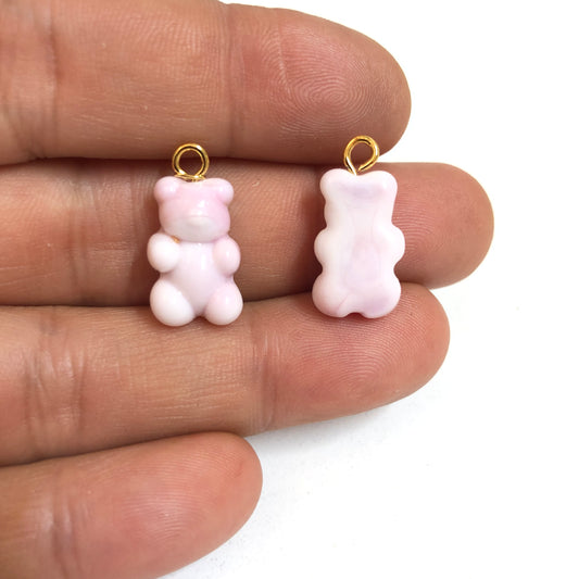 Murano Cam Sallantı Ayıcık Açık Pembe