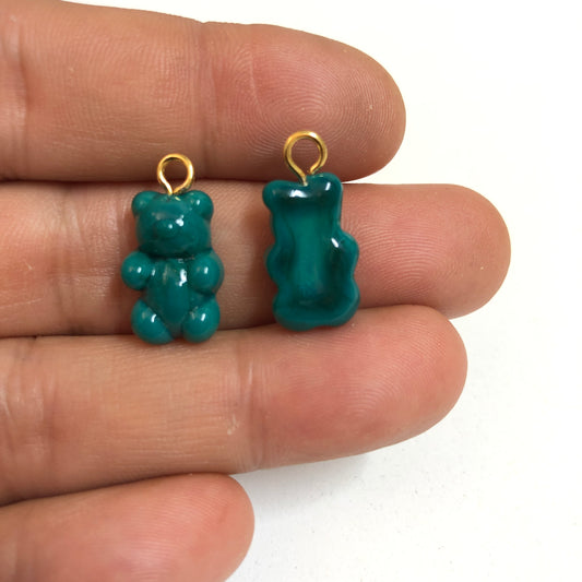 Murano Cam Sallantı Ayıcık Yeşil