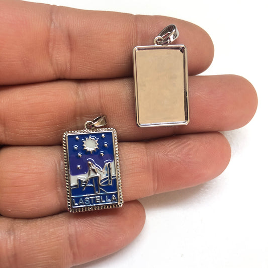 Çelik Tarot Kolye Ucu ''LA STELLA'' (Yıldız Kartı)