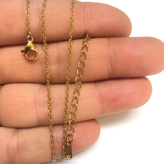 Sarı Çelik Forse 0,35mm Hazır Kolye Zinciri