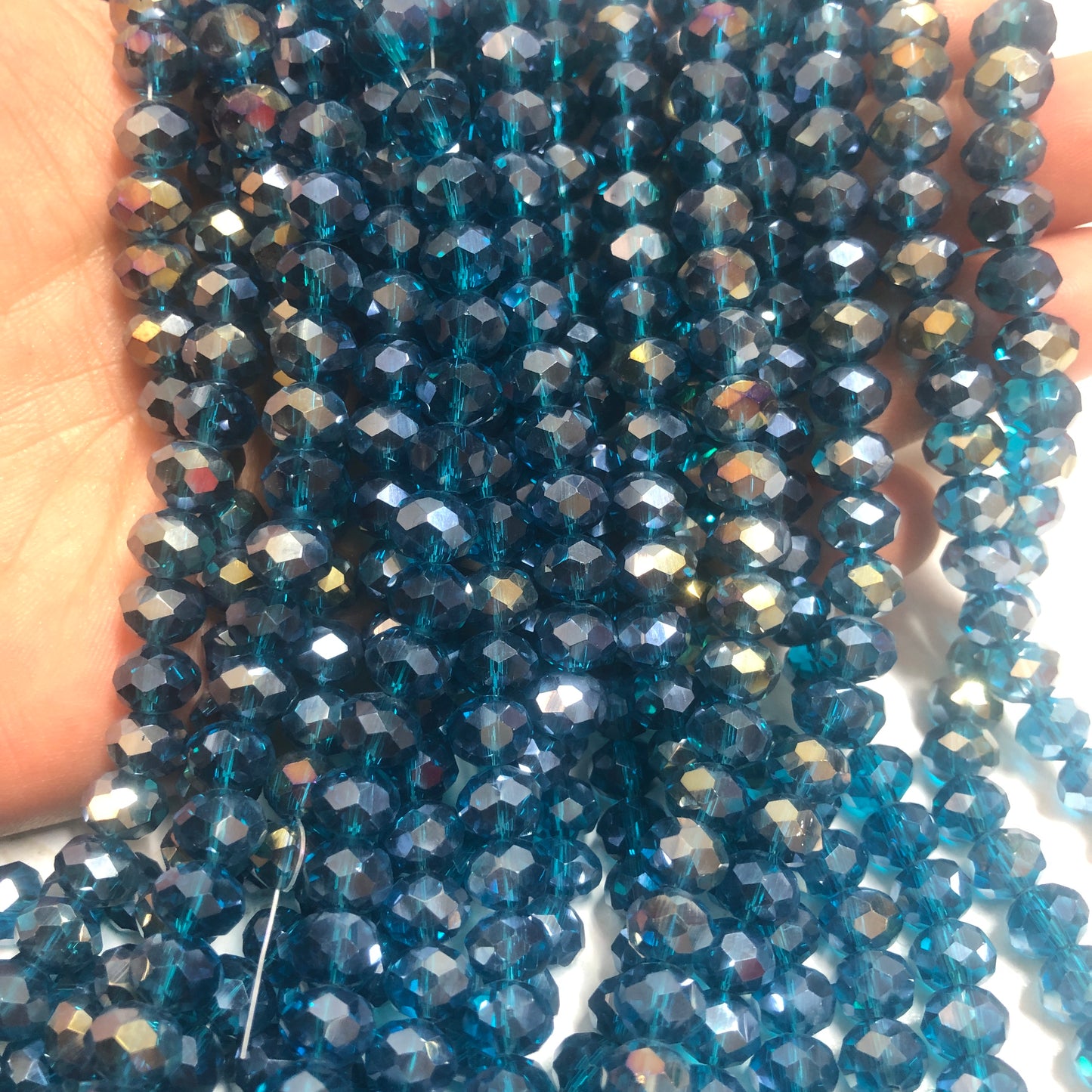 Crystal Beads, Chinese Crystal-8mm-30 Iced Janjan Blue