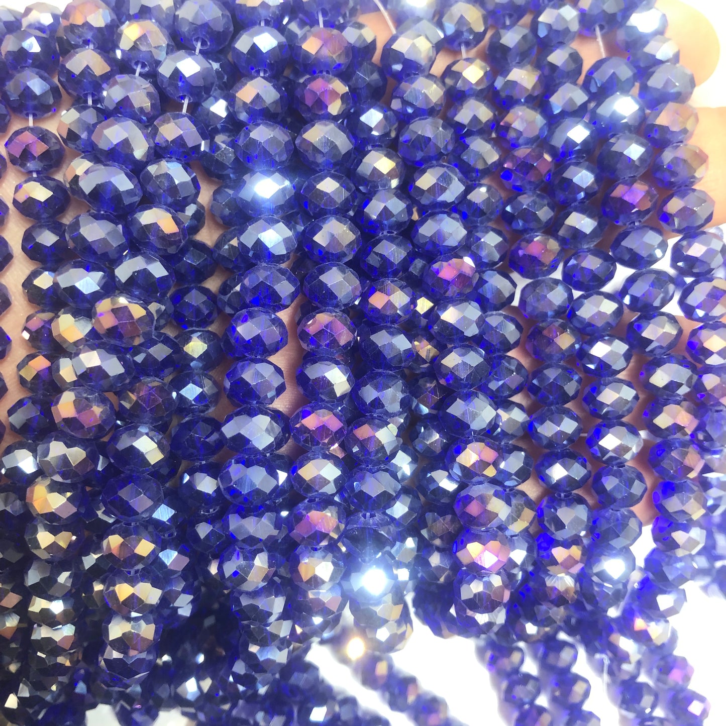 Crystal Beads, Chinese Crystal-8mm-30 Iced Janjan Blue