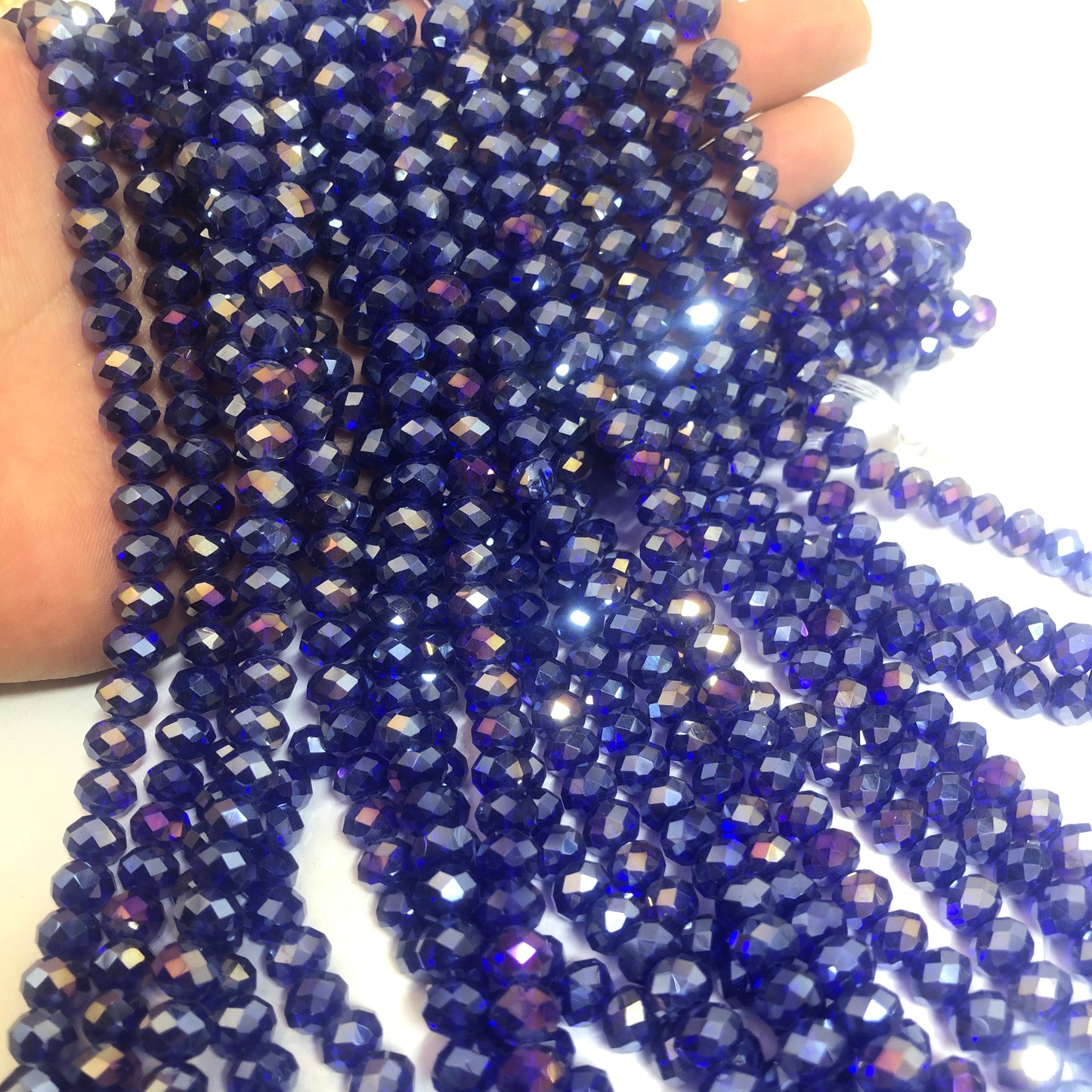 Crystal Beads, Chinese Crystal-8mm-30 Iced Janjan Blue