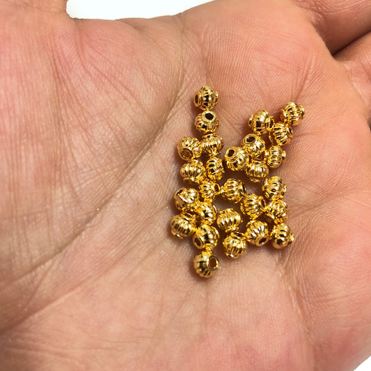 Altın Kaplama 4mm Bombeli Çizgili Top