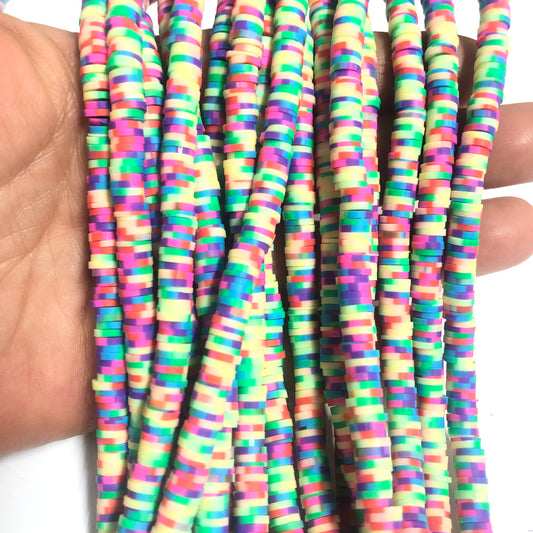 Polymer Clay Fimo 4mm - 21  Kırçıllı  Neon Mix