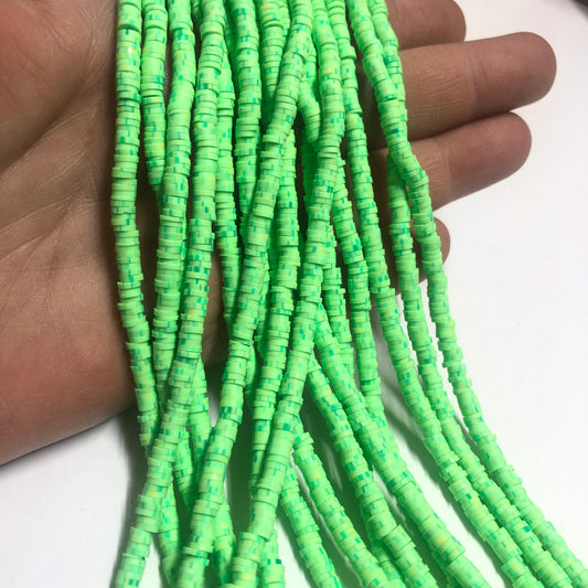 Polymer Clay Fimo 4mm - 14  Kırçıllı  Neon Yeşil