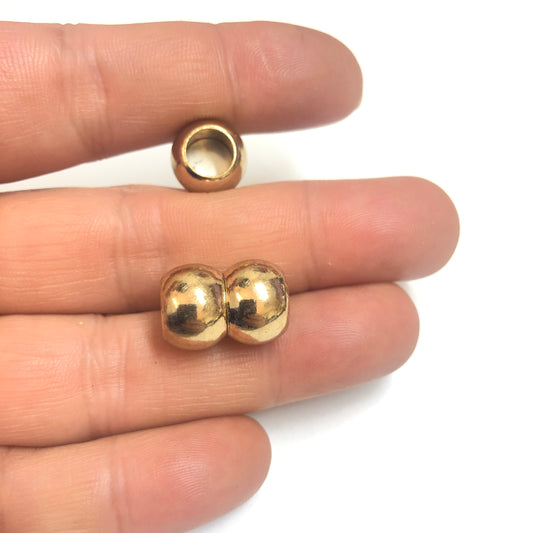 Leather Cord Magnet Closure 7mm - Gold color