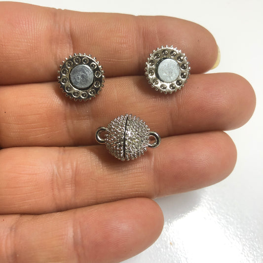 Top Mıknatıs Kapama-12mm -Antik Gümüş