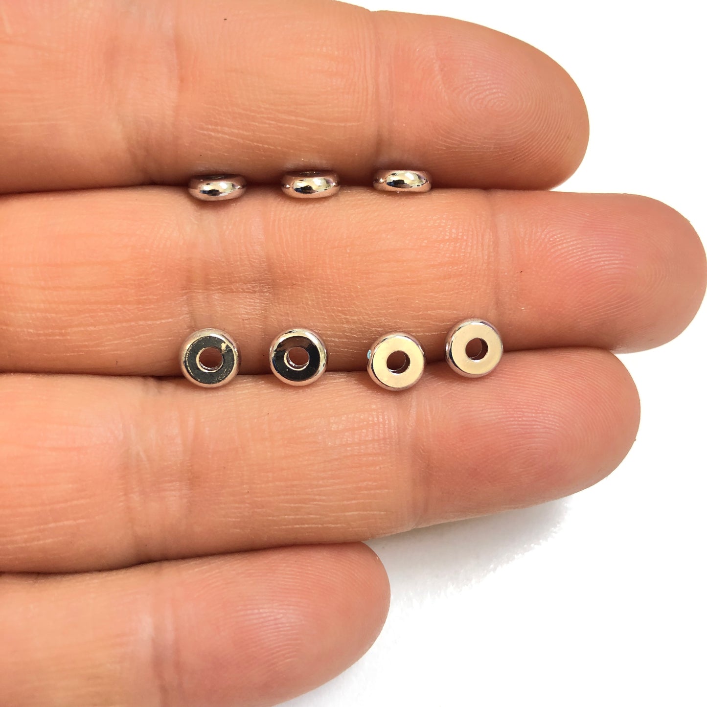 Rodyum Kaplama 6x2,5 mm Rondel Ara Aparat -2