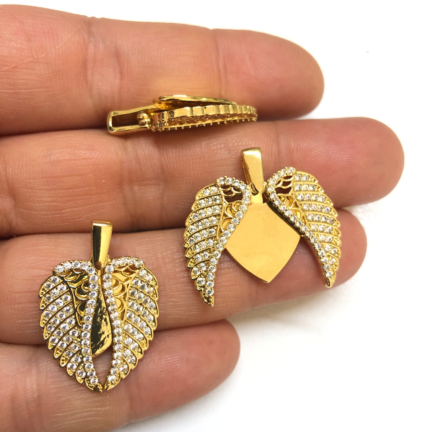 Altın Kaplama Zirkon Taşlı Melek Kanadı