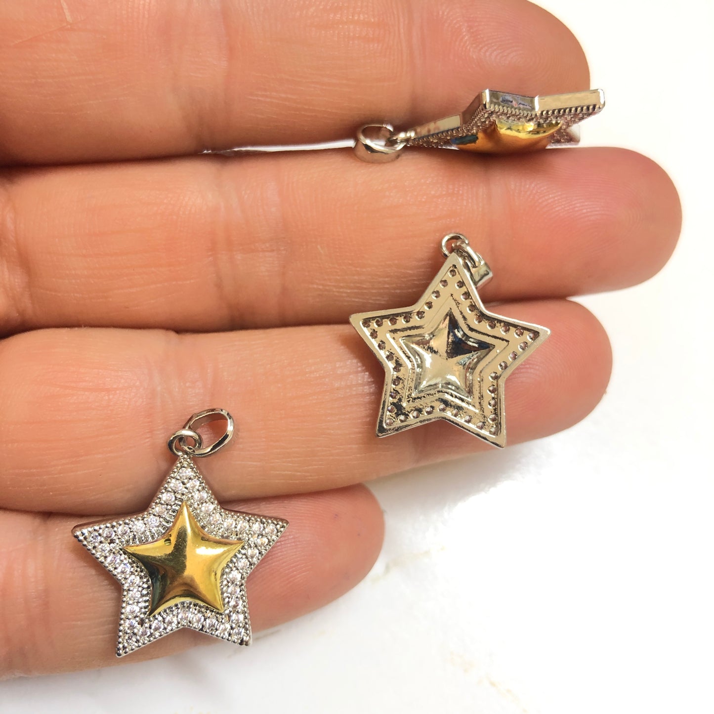 Altın Kaplama Zirkon Taşlı Yıldız