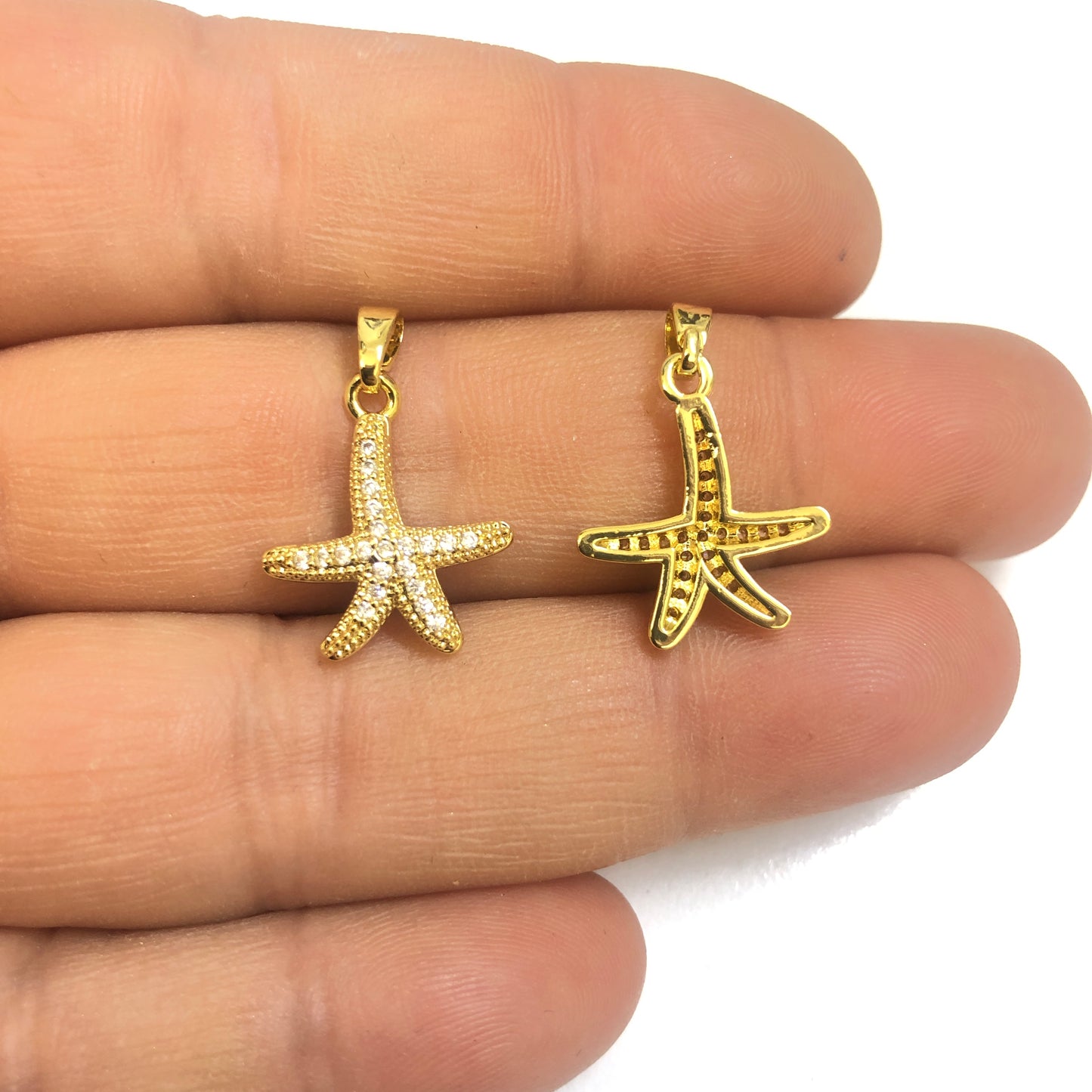 Altın Kaplama Zirkon Taşlı Deniz Yıldızı