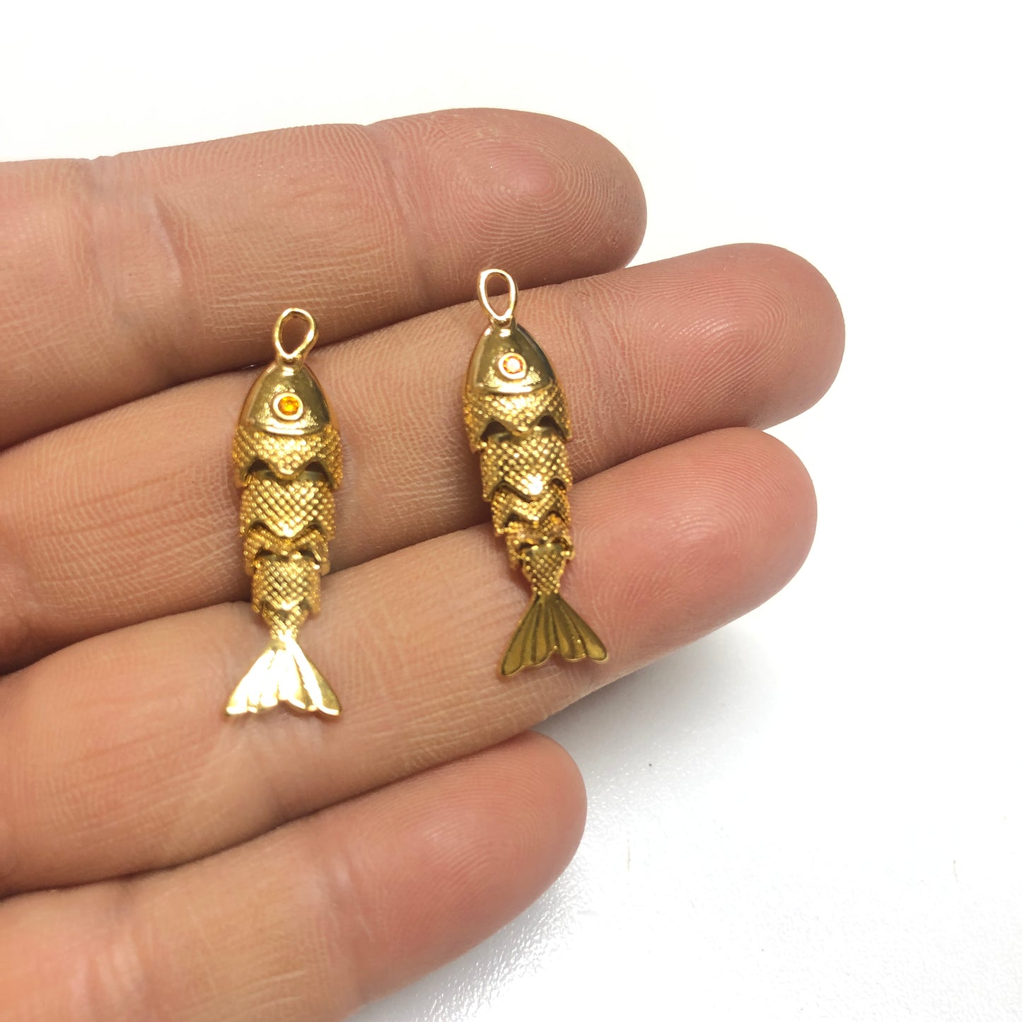 Altın Kaplama Hareketli Balık Büyük Boy