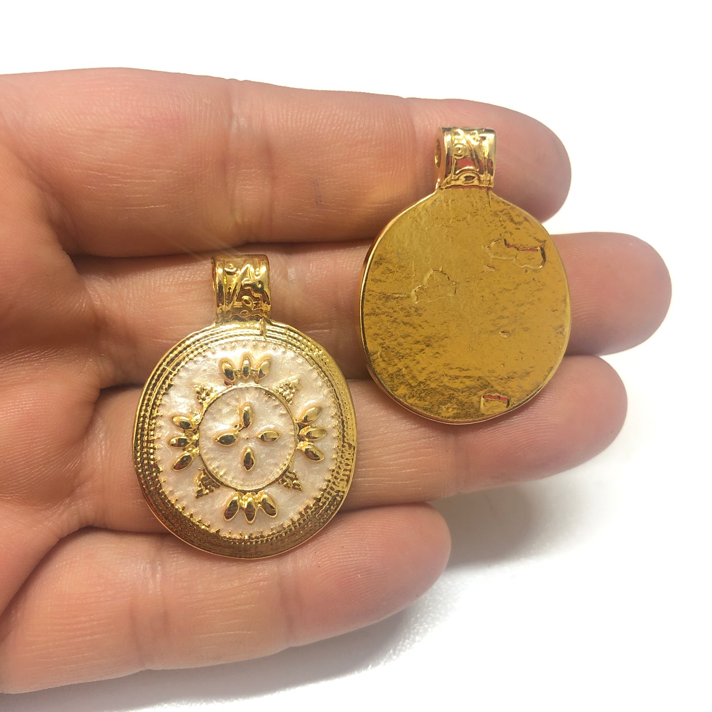 Altın Kaplama Mineli Sedef Kolye Ucu