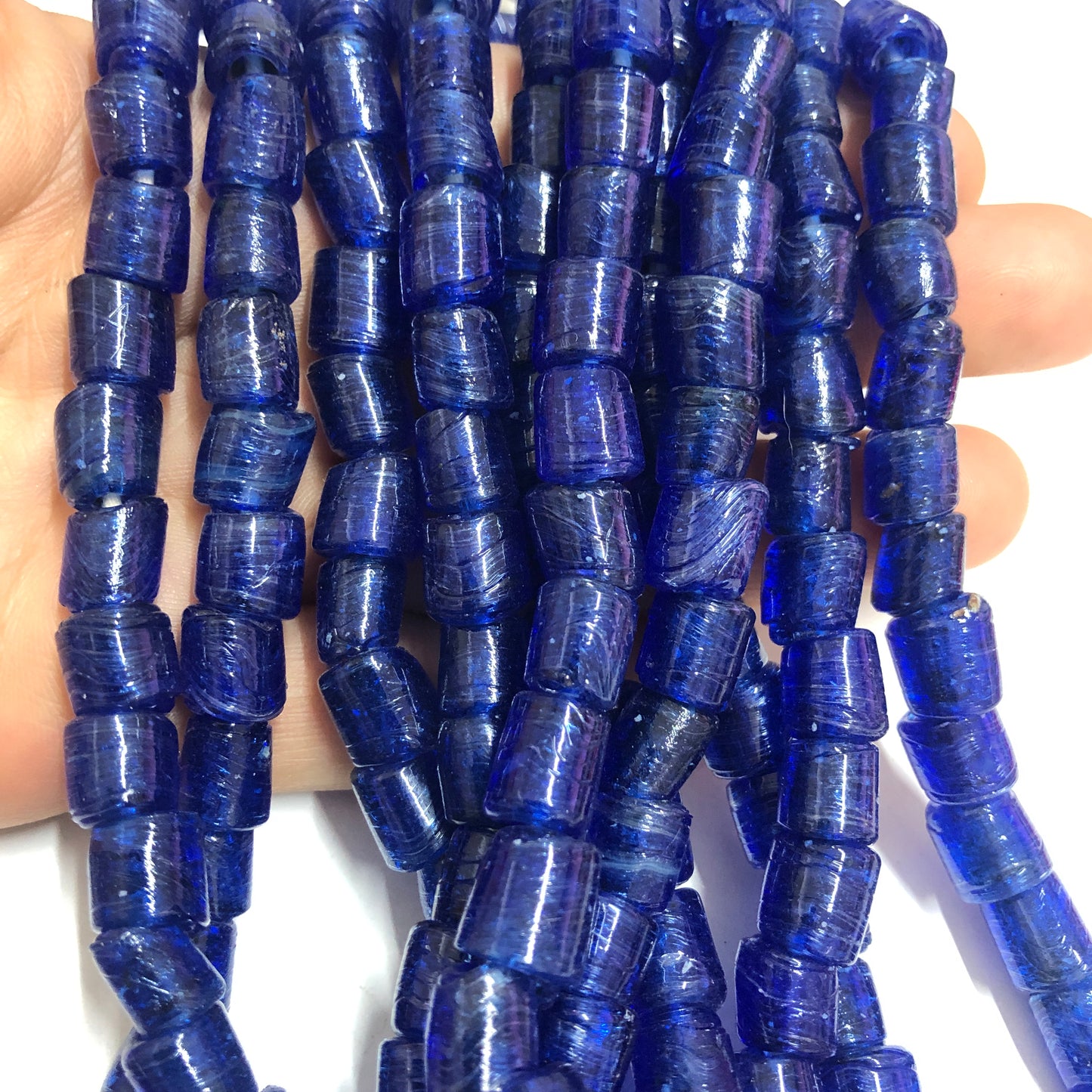 Cylinder Glass Hearth Bead Marbling