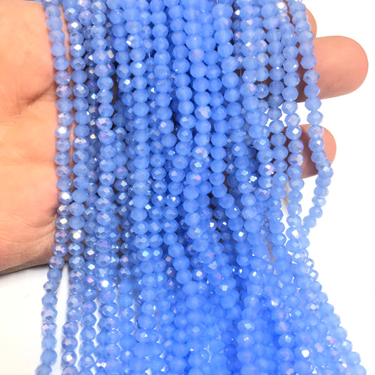 Kristal Boncuk, Çin Kristali-4mm - 64- Janjan Buzlu Açık leylak