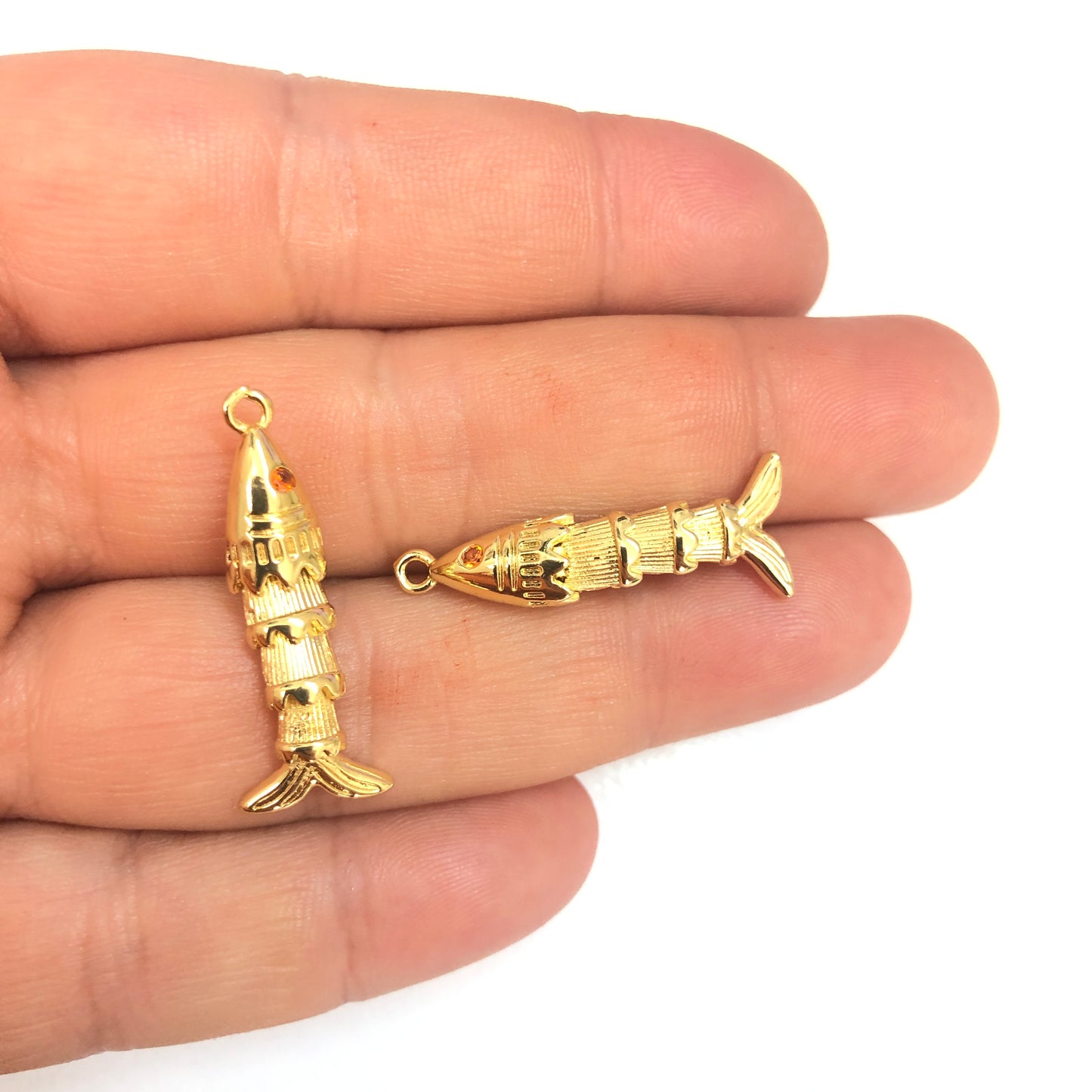 Altın Kaplama Hareketli Balık Küçük Boy -2