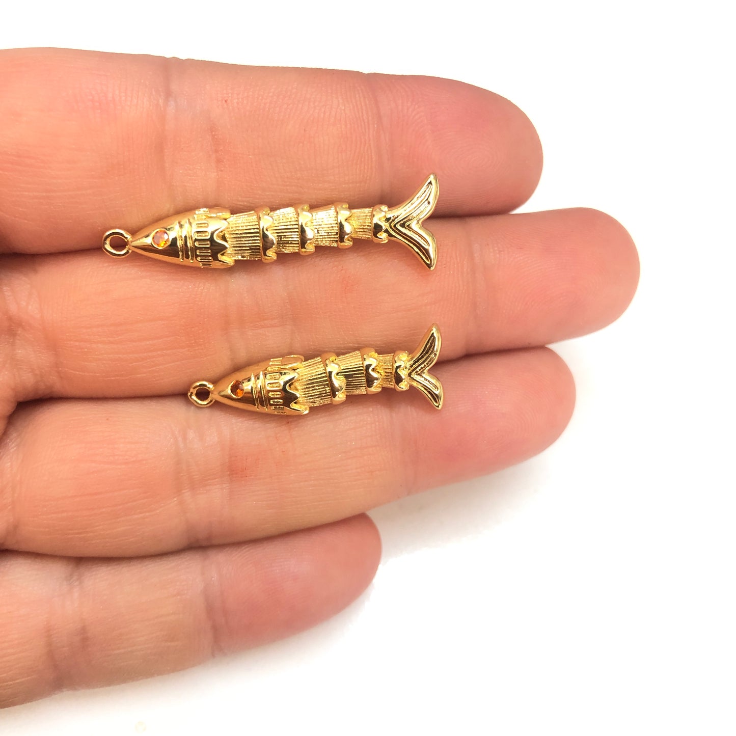 Altın Kaplama Hareketli Balık Büyük Boy -2