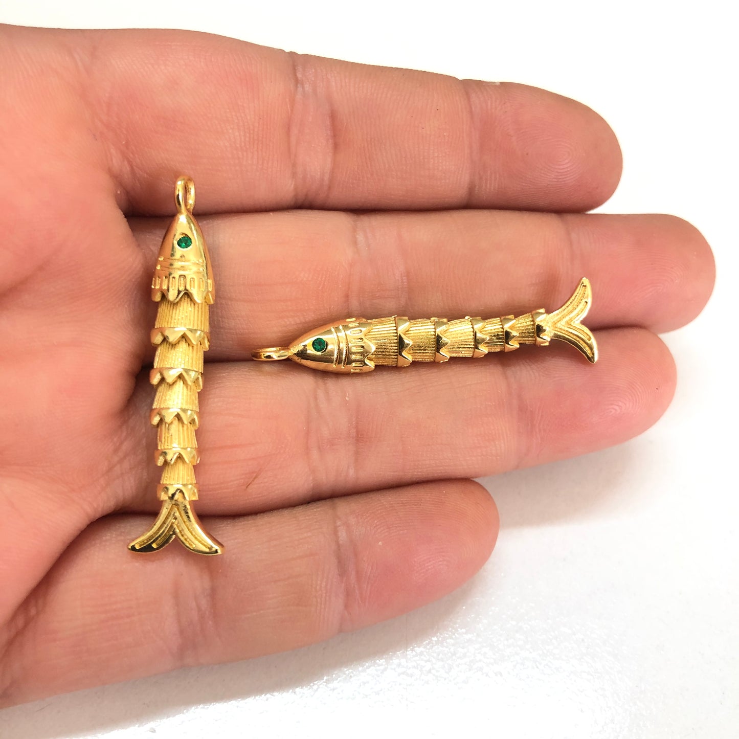 Altın Kaplama Hareketli Balık Büyük Boy -3