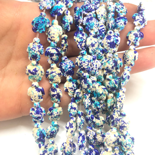 Turkuaz Havlit Kaplumbağ- Lacivert & Mavi Mix