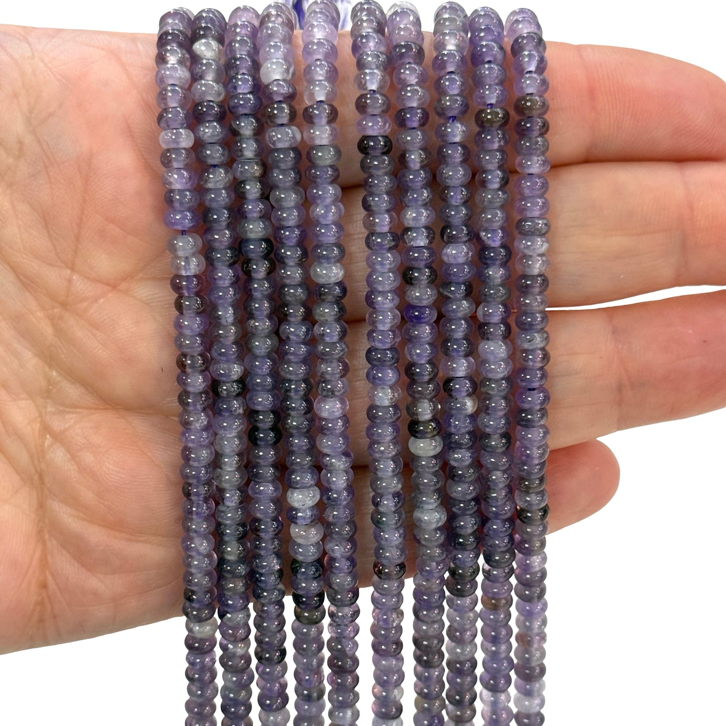 A Kalite Ametist Rondel Kesim – Yaklaşık 39cm