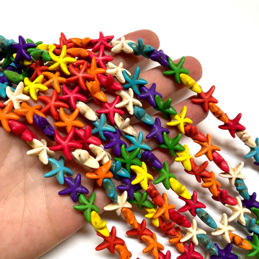 Mixed Color Howlite Starfish