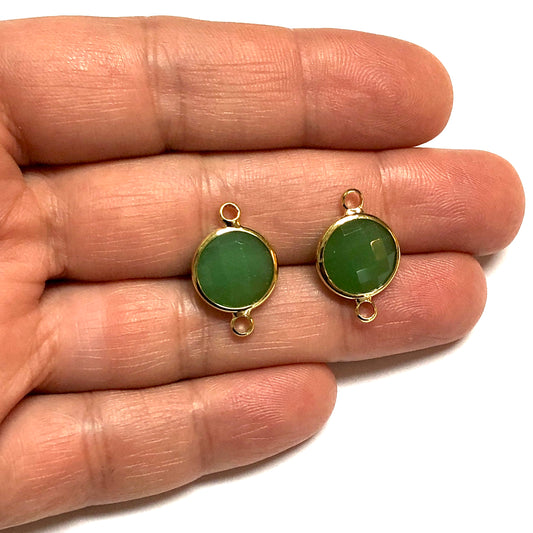 Altın Kaplama Zirkon Taşlı Bileklik - Yeşil