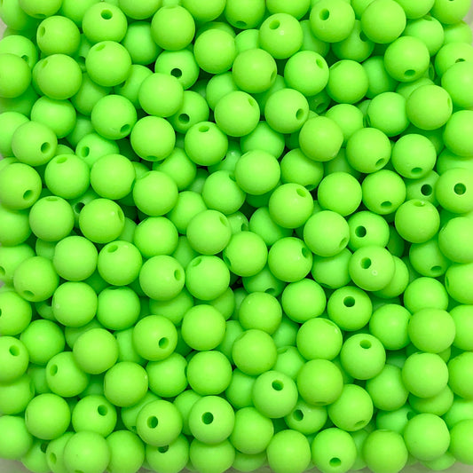 Akrilik Boncuk 8mm Top - Neon Yeşil