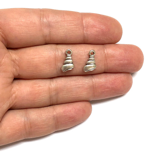 Antik Gümüş Kaplama Deniz Salyangozu - 1