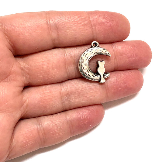 Antik Gümüş Kaplama Kedi - 1