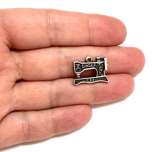 Antik Gümüş Kaplama Dikiş Makinesi (Büyük)