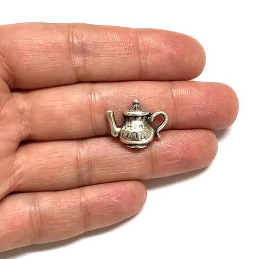 Antik Gümüş Kaplama Çaydanlık - 5