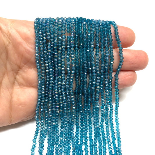 Kristallperlen, chinesischer Kristall, 2 mm, 45, Janjan-Marmorierung