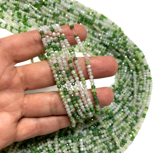 Kristallperlen, chinesischer Kristall, 2 mm, 45, Janjan-Marmorierung