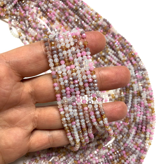 Kristallperlen, chinesischer Kristall, 2 mm, 45, Janjan-Marmorierung