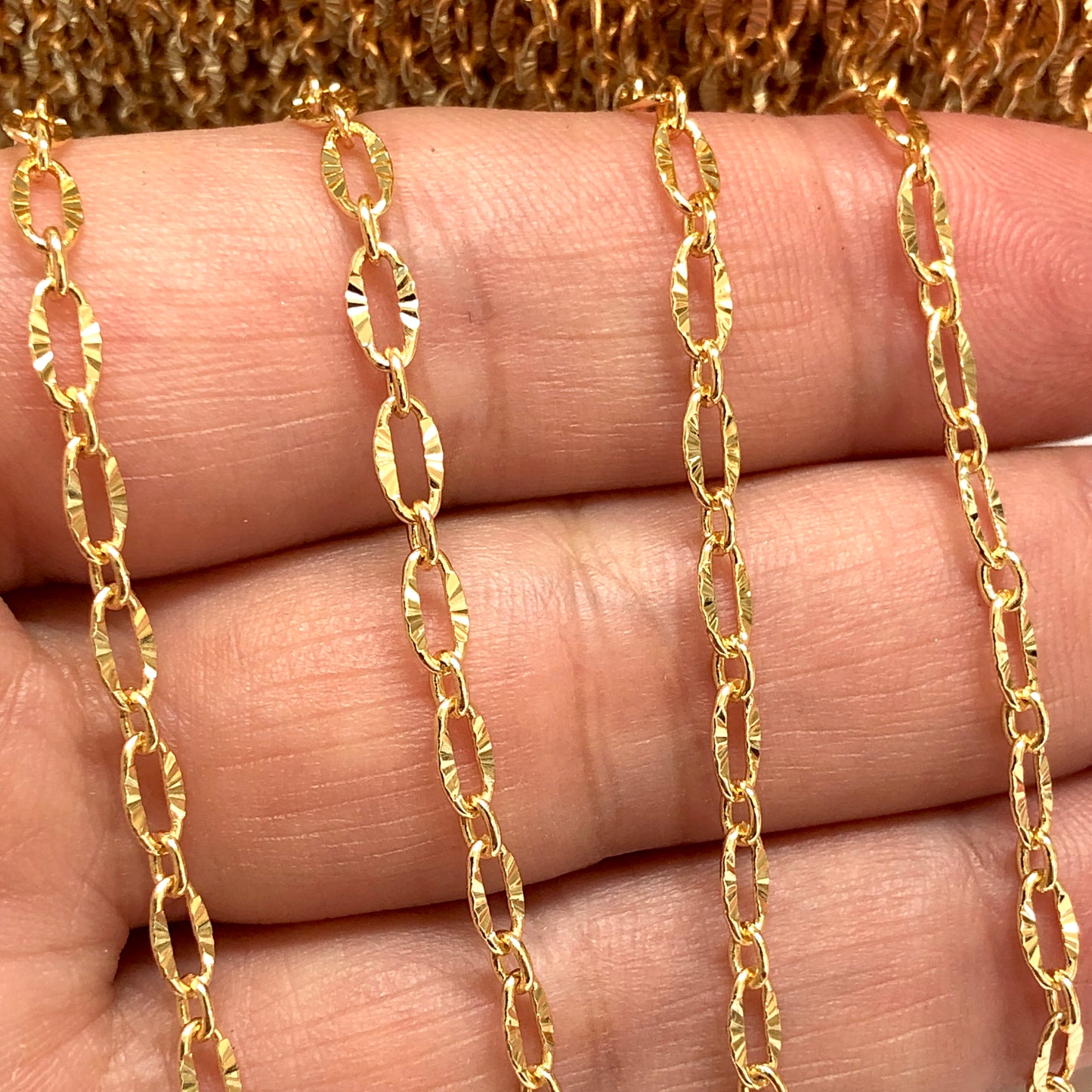 Gold Plated 4x6mm Chain