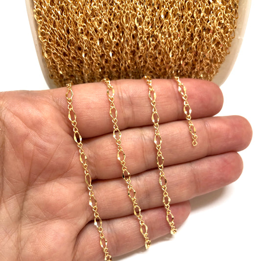 Gold Plated 4x6mm Chain