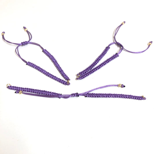 Makrome Örgü İp Asansör- Mor