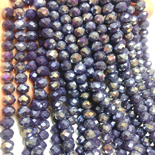 Kristallperlen, chinesischer Kristall, 8 mm, 30 Iced Janjan Blue