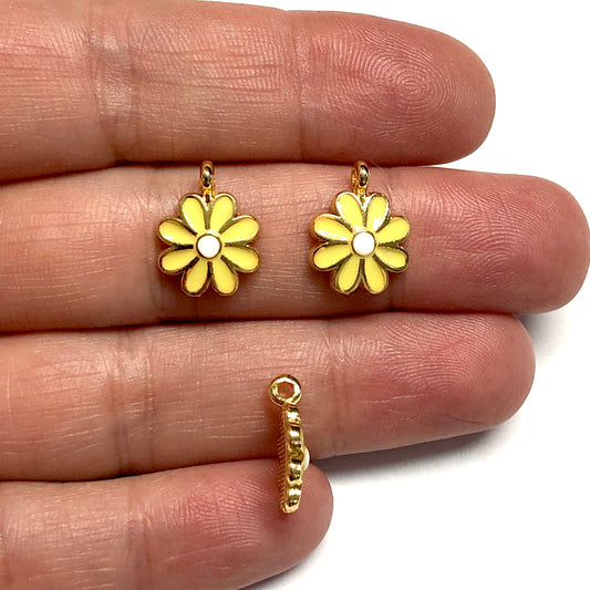 Gold Plated Enamel Single Sided Fatma Ana Hand Tool - Dark Blue