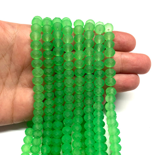 Kristal Boncuk, Çin Kristali-8mm - 67 Neon Yeşil