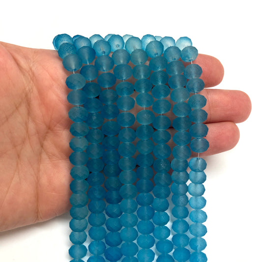 Kristallperlen, chinesischer Kristall, 8 mm, 30 Iced Janjan Blue