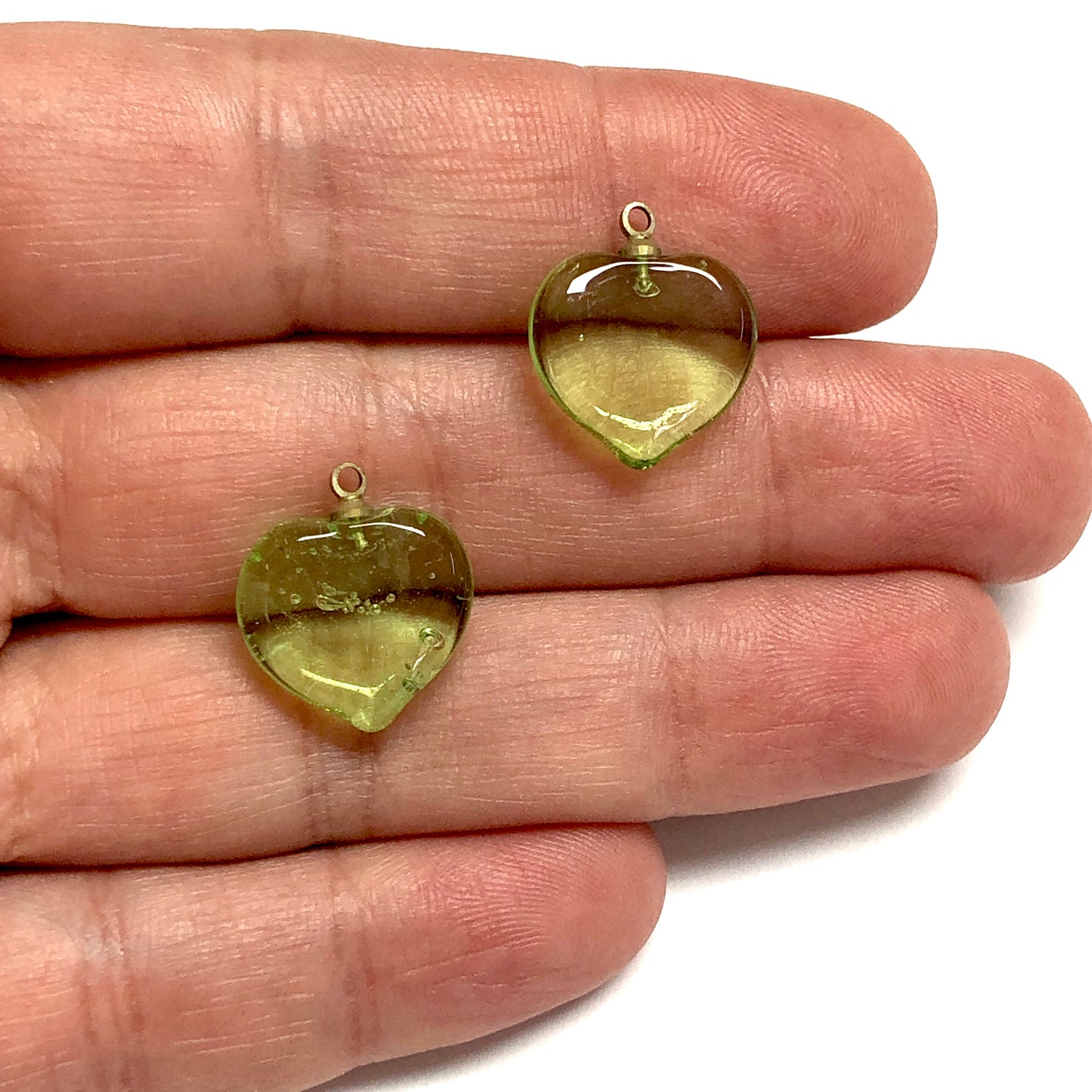 Transparentes Herz aus Muranoglas - Hellgrün