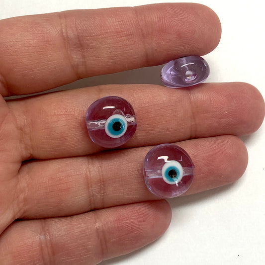 Murano-Glas-Evil-Eye-Perlen 1 – Flieder