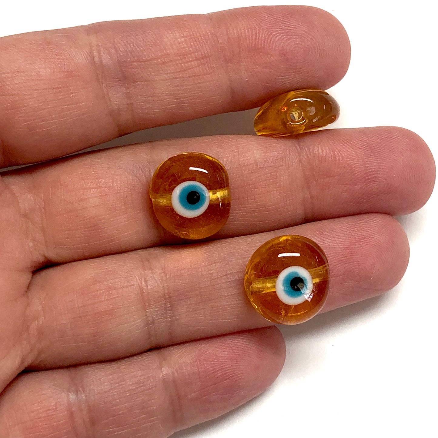 Muranoglas Evil Eye Perlen 1 – Bernstein