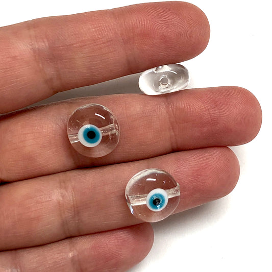 Muranoglas Evil Eye Perlen 1 – Transparent